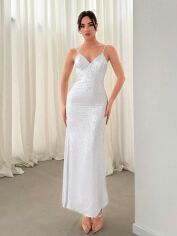 Акція на Сукня довга літня жіноча SHEIN GD-00159005 S Срібляса від Rozetka