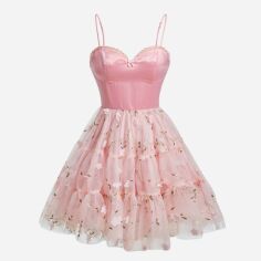Акція на Сукня міді літня жіноча SHEIN GD-00159162 S Різнокольорова від Rozetka