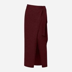 Акція на Спідниця міді осіння жіноча SHEIN GD-00159483 S Бордова від Rozetka