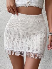 Акція на Спідниця жіноча SHEIN GD-00159482 S Бежева від Rozetka