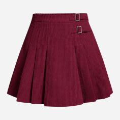 Акція на Спідниця міні осіння жіноча SHEIN GD-00158465 S Бордова від Rozetka