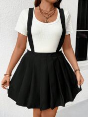 Акція на Спідниця міні літня жіноча SHEIN GD-00160396 XL Чорна від Rozetka