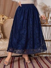 Акція на Спідниця довга жіноча SHEIN GD-00160405 2XL Синя від Rozetka