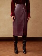 Акція на Спідниця жіноча SHEIN GD-00158412 M Бордова від Rozetka