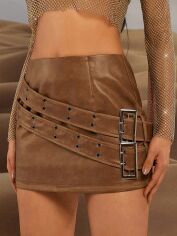 Акція на Спідниця жіноча SHEIN GD-00158457 S Коричнева від Rozetka