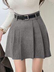 Акція на Спідниця міні літня жіноча SHEIN GD-00158480 XL Сіра від Rozetka