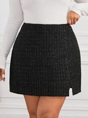 Акція на Спідниця міні осіння жіноча SHEIN GD-00160401 XL Чорна від Rozetka
