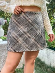 Акція на Спідниця коротка осіння жіноча SHEIN GD-00162511 XL Хакі від Rozetka