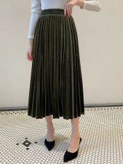 Акція на Спідниця довга осіння жіноча SHEIN GD-00163073 S Зелена від Rozetka