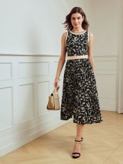 Акція на Плаття міді літнє жіноче SHEIN GD-00120579 L Чорне від Rozetka
