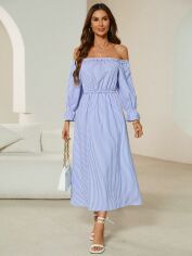 Акція на Плаття міді осіннє жіноче SHEIN GD-00146382 M Блакитне від Rozetka
