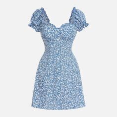 Акція на Плаття коротке літнє жіноче SHEIN GD-00145626 M Блакитне від Rozetka