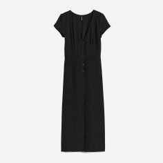 Акція на Плаття-футболка міді літнє жіноче H&M XAZ443434FOUA S Чорне від Rozetka