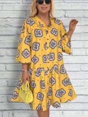 Акція на Плаття міді літнє жіноче SHEIN GD-00166249 28-30 Жовте від Rozetka