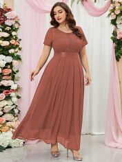 Акція на Сукня літня жіноча SHEIN GD-00165015 2XL Теракотова від Rozetka