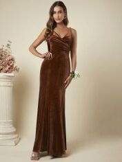 Акція на Сукня вечірня довга жіноча SHEIN GD-00165385 M Рожева з коричневим від Rozetka