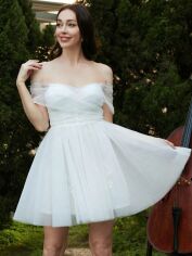 Акція на Сукня вечірня коротка жіноча SHEIN GD-00165379 L Біла від Rozetka