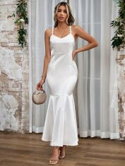 Акція на Сукня вечірня довга літня жіноча SHEIN GD-00143696 L Біла від Rozetka