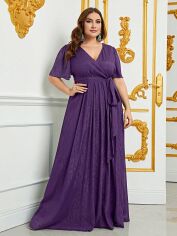 Акція на Сукня вечірня довга жіноча SHEIN GD-00162984 XL Фіолетова від Rozetka