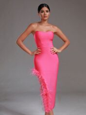 Акція на Плаття вечірнє довге літнє жіноче SHEIN GD-00162875 S Фуксія від Rozetka