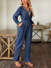 Акція на Комбінезон жіночий SHEIN GD-00163986 S Синій від Rozetka