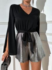 Акція на Комбінезон жіночий SHEIN GD-00159321 L Чорний від Rozetka