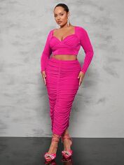 Акція на Костюм жіночий SHEIN GD-00165848 XL Фуксія від Rozetka