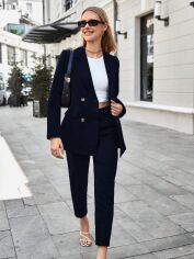 Акція на Костюм жіночий SHEIN GD-00159975 L Темно-синій від Rozetka