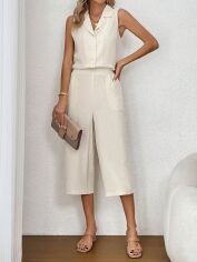 Акція на Костюм жіночий SHEIN GD-00164560 L Кремовий від Rozetka