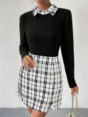 Акція на Костюм жіночий SHEIN GD-00158592 XL Чорно-білий від Rozetka