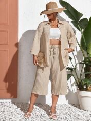 Акція на Костюм жіночий SHEIN GD-00160430 XL Кремовий від Rozetka