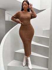 Акція на Костюм жіночий SHEIN GD-00168163 L Коричневий від Rozetka