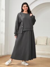 Акція на Костюм жіночий SHEIN GD-00169734 2XL Сірий від Rozetka
