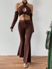 Акція на Костюм жіночий SHEIN GD-00165475 L Коричневий від Rozetka
