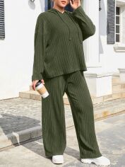 Акція на Костюм жіночий SHEIN GD-00171012 XL Хакі від Rozetka