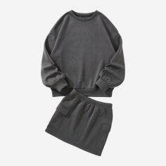 Акція на Костюм жіночий SHEIN GD-00158578 S Темно-сірий від Rozetka