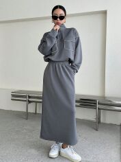 Акція на Костюм жіночий SHEIN GD-00162127 M Сірий від Rozetka
