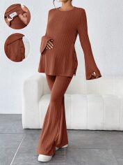 Акція на Костюм для вагітних SHEIN GD-00170980 L Коричневий від Rozetka