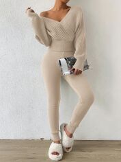 Акція на Костюм жіночий SHEIN GD-00168164 L Світло-бежевий від Rozetka
