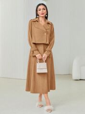 Акція на Костюм жіночий SHEIN GD-00167901 L Коричневий від Rozetka