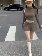 Акція на Костюм жіночий SHEIN GD-00169092 S Коричневий від Rozetka