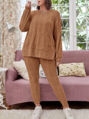 Акція на Костюм жіночий SHEIN GD-00162206 XL Коричневий від Rozetka
