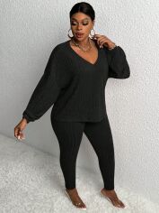 Акція на Костюм жіночий SHEIN GD-00163957 XL Чорний від Rozetka