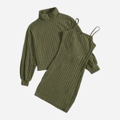 Акція на Костюм жіночий SHEIN GD-00169302 L Хакі від Rozetka