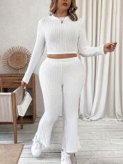 Акція на Костюм жіночий SHEIN GD-00165846 XL Білий від Rozetka