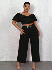 Акція на Костюм жіночий SHEIN GD-00165856 2XL Чорний від Rozetka