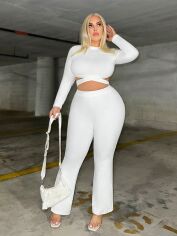 Акція на Костюм жіночий SHEIN GD-00160434 XL Білий від Rozetka