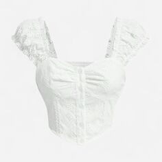 Акція на Топ жіночий SHEIN GD-00160158 M Білий від Rozetka