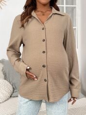 Акція на Сорочка для вагітних SHEIN GD-00166169 XL Хакі від Rozetka
