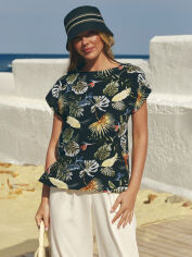 Акція на Блузка жіноча Seventeen 2286.6396 2XL-3XL Чорна від Rozetka